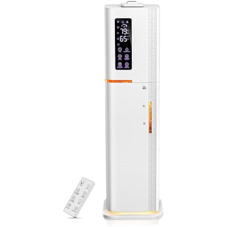 2.64Gal Humidifiers for Bedroom Large Room, Warm and Cool Mist up to 500ft², Top Fill Diffuser Ambient Light, 3 Mist Modes, 24H Timer,35dB Quiet Humidifier for Home Office Plant