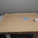 DOLLAR BOSS Bulletin Board with Linen 36'' x 24'' Pink Framed Cork Boards for Walls, Photo Display Pin Board, Decorative Corkboard for Office Home School Girls Dorm Decor with 10 Pushpins, White