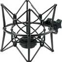 SUUNTOK Microphone Shock Mount Anti-Vibration Mic Holder Spider Recording Mic Shockmount Stand Compatible with Neumann U87 Ai, U89 i and TLM 67 (Black)