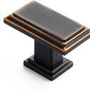 Ravinte Cabinet Knobs Rectangular Kitchen Drawer Knobs for Cabinets and Dresser (Oil-Rubbed Bronze, 10 Pack)