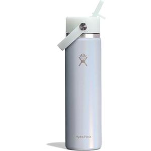 Hydro Flask Water Bottle - Insulated Stainless Steel - Wide Straw Lid, Non-Spill, Leakproof in 24 Oz Glimmer Blue