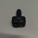 Syncwire Bluetooth 5.4 FM Transmitter Car Adapter 54W (PD 36W & 18W) [Stronger Dual Mics] [Light Switch] [HiFi Bass Sound] [Fast Charging] Wireless Radio Receiver Hands-Free Calling LED Display (Black)