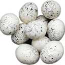 LWINGFLYER 10pcs Artificial Bird Eggs Craft for Home Decor Garden Ornaments Speckled Fake Foam Bird Eggs for Wedding Party Decorative Photography Prop (10)