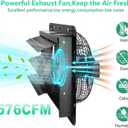 7 Inch Shutter Exhaust Fan,Wall Mount Ventilator Fan with ON/OFF Switch,Attic Chicken Coops Vent Fan for Greenhouse, Gable, Barn, Garage, Shed,Ventilation Fans 576 CFM,1700 RPM