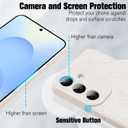 OOK Galaxy S25 Plus Case Cute Flower Floral Design for Girls Women Soft TPU Camera Lens Protective Phone Cover Designed for Samsung Galaxy S25 Plus White