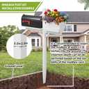 Colingmill 4.5ft x 2 in X2 in Mailbox Post with Planter Arm, Decorative Wood Mailbox Stand, No Dig Waterproof White Mail Box Post for Outside, Outdoor Garden for Yard(Without Mailboxes)
