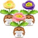 3 Pcs Inspirational Gifts, Positive Corn Poppy Flower Handmade Crochet Doll, Appreciation Positive Gifts for Women, Friend Sister, Coworker Employee Birthday Cheer Up Presents