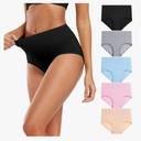 Molasus Women's Cotton Underwear High Waisted Full Coverage Ladies Panties (Regular & Plus Size Size S)