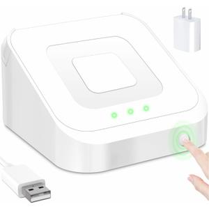 Square Dock for Square Reader 2nd Generation, Holder Stand for Square Card Reader 2nd Generation, Dock with Smart Anti-Sleep Button Portable Size Anti-Slip (Cable and Wall Charger Included, No Device