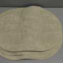 Placemats for Dining Table Set of 8 Non-Slip, Heat Resistant Oval Leather Placemat Double Layer, Waterproof Table Mats Easy to Clean for Kitchen Dining Room Coffee Office Table, Beige