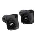 Alomejor 2Pcs Luggage Suitcase Wheel Replacement, Swivel Wheels, Black, Plastic, Easy Install/Remove, Round 4 Hole Design