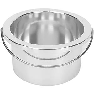 Wax Warmer Replacement Pot, 100mm Wax Warmer Inner Pot, Portable Silver Hair Waxing Warmers Accessory Depilatory Container for Hair Remover Waxing Machine