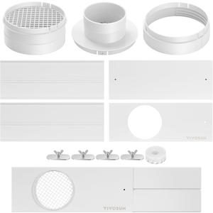 VIVOSUN Window Vent Kit, Portable AC Window Seal Kit, Fit with 4/6 Ducting & 5.9 Hose for Sliding Window, Adjustable AC Vent Kit for Duct Fans, Air Conditioner, Dryer