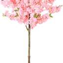 OUSHENG Artificial Cherry Blossom Tree, Fake Plants Indoor Decor, Faux Pink Sakura Flowers for Living Room Home House Entryway Bedroom Office Inside Decorations, 6FT