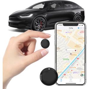 GPS Tracker for Vehicles - Car Tracker Device Hidden for Vehicles, Real-Time Mini Tracker Device for Vehicles, No Monthly Fee Subscription No SIM Card Required(Also for Android and iOS) (Black)