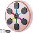 Music Boxing Machine, Bluetooth Wall Mounted Punching Pad for Adults and Kids, 9 Speed and Modes, LED Display, Gloves and Sweatband Included, Thoughtful Christmas and Birthday Gift Idea