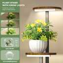 Corner Plant Stand with Grow Lights, 7 Tiered Plant Shelf Indoor, 43" Corner Plant Stands for Indoor Plants, Metal Plant Flower Display Shelves, Plant Organizer Rack for Living Room, Balcony, Home Decor (Round)