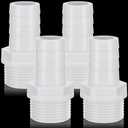 4 Pieces Pool PVC Fitting Tube Fitting Adapter Barbed Hose Fittings Barbed x NPT Male for Industrial Tube Portable Water Garden Kitchen Hose Swimming Pool Pump (2",White)