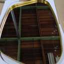 Irregular Wall Mirror 26"x40" Bathroom Mirrors Asymmetrical Artistic Decorative for Living Room Bedroom Bathroom Hallway Entryway,Trapezoid,Gold