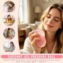 Coconut Oil Squishy Stress Ball, Coconut Oil Ball Formable No-Rebound Coconut Oil Stress Ball, Stress Relief Ball for Adult Calming Desk Decor Anxiety Relief Gifts (Pink Ball)