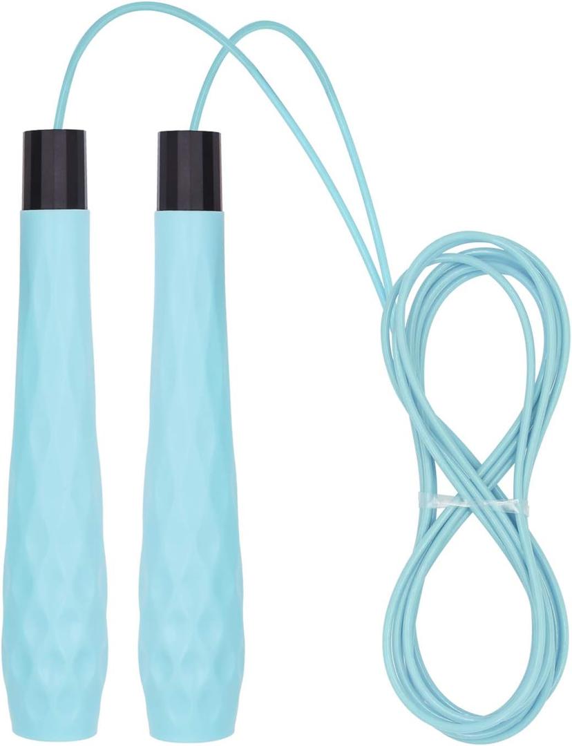 Jump Rope with Ball Bearings, 3mm Steel Speed Rope for Double Unders, Tangle-Free 9.2 Ft Adjustable Lightweight Skipping Rope for Cardio, Fitness, and Weight Loss Speed Jumping Rope perfect for Men ,Women & Kids