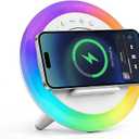 SIDVAR Bluetooth Speaker Night Lightsr,Wireless Charging Modern Speaker,Best Teenage Birthday Gift Ideas Tween Girls Gifts (Battery 15W)