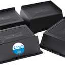 Bed Risers 2 inch, 3 inch, 4 inch, 5 inch, 6 inch Heavy Duty, Oversized Furniture Riser for Couch Sofa Table Desk Chair Recliner Leg Frame Dorm, Support up to 6000 Lbs (Black 2 inch, 4 Pack)