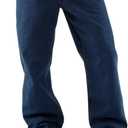 Carhartt Men's Big-Tall Flame Resistant Signature Denim Dungaree (40W x 36L)