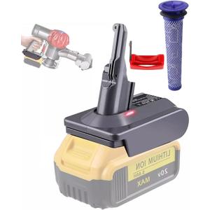 for Dewalt 20V60V to for Dyson V7V8 Battery Adapter,for Dyson Absolute V7V8 Animal Fluffy