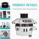 New Alternator Fit for Honda CR-V 2.4 2.4L 2002 2003 2004 2005 2006, Fit for Acura RSX 2.0 2.0L 2002 2003 2004 2005 2006, Replace for 90-27-3315N, 90-27-3315, 1-2530-01MI, 31100-PND-004