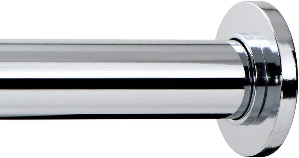 Ivilon Tension Curtain Rod - Spring Tension Rod for Windows or Shower, 24 to 36 Inch. Chrome (24" to 36", Chrome)