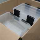 Morcte 6-Pack Clear Storage Box with Gasket Seal Lid, 12 Quart Plastic Gasket Box with Tight Latch and Seal, Stackable Nestable Tote Tub