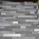 MOFIT 3D Stone Brick Backsplash Tile for Kitchen Peel and Stick Self-Adhesive Wall Tile,Marble Linear Mosaic Tiles Stickers Bathroom Wall Panels Fireplace Vanity (Gray,10sheets)