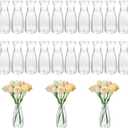20 Pcs Plastic Bud Vases Bulk Small Plastic Vases, Clear Container for Flowers Height Shatterproof Bud Vase, Mini Vintage Floral Vase for Home Decor, Living Room, Office Decoration, Housewarming Party