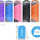 tuphen- Sleeping Bags for Adults Kids Boys Girls Backpacking Hiking Camping Microfiber Liner, Cold Warm Weather 4 Seasons Winter, Fall, Spring, Summer, Indoor Outdoor Use, Lightweight & Waterproof, Lake Blue Gray