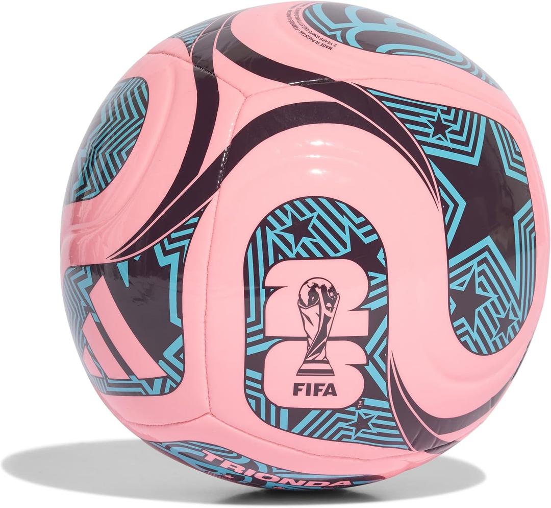 adidas FIFA World Cup 26 Trionda Soccer Ball (3, Beam Pink/Noble Red/Blue)