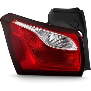 AKKON - Fits 2018 2019 2020 Chevy Equinox w/Incandescent Chrome Red Tail Light Brake Lamp Outer Driver Left Side Replacement