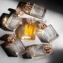 YU FENG Glass Perfume Spray Bottle Set, Refillable Fine Mist Atomizer for Fragrance, Daily Use & Organization – Square Glass, Gold Cap, 50ML, 6 Pack
