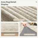 Soalmost 7x9 Area Rug for Living Room Washable Abstract Vintage Soft Thin Indoor Floor Non-Slip Carpet for Bedroom Dining Room Beige