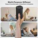 Waterless Essential Oil Diffuser with Handle, Scent Diffuser for Car Home Office Bathroom with Timer, Small Rechargeable Aromatherapy Diffuser, Portable Cordless Aroma Car Diffuser, Black