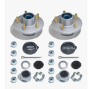 LUXTRKSTO 2Sets Galvanized Trailer Idler Hub Kits 5 Bolt 4.5, Boat Trailer Hubs Kit 5 Lug 5x4.5 PreInstalled and Lubricated for 3500 lbs 11/16'' to 13/8'' #84 Spindle Tapered Axle