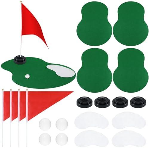 4 Set 20 PCS Golf Sport Centerpieces Table Decorations Golf Themed Party Decorations Golf Birthday Party Supplies Including Golf Ball Sand Trap Red Flag Plastic Flag Stand for Sport Themed Party Decor