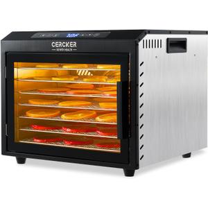 Food-Dehydrator Machine 7 Stainless Steel Trays, 6ft Small Food Dryer, 190F,24H Fruits Dehydrator, 800W Meat Dryer for Jerky,Mushroom,Herbs,Veggies,Dog Treats