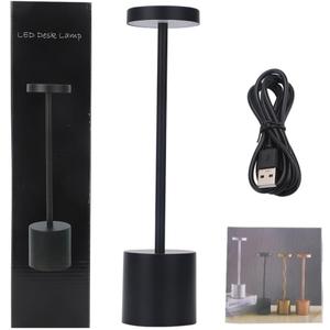 MIOBLUE Cordless LED Table Lamp,5000mAh Rechargeable Battery Powered Desk Lamp,3 Lighting Modes, Dimmable Metal Table Light for Restaurant, Outdoor, Bedroom,Coffee Bars Table,Home (Black)