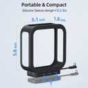 Mac mini M4 / M4 Pro Docking Station, 5 in 1 Mac mini M4 Dock with Silicone Protective Case, 3X USB-A 3.0 (5Gbps) Ports, SD/TF Card Reader - Black