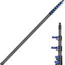 Carbon Fiber Telescopic Pole 4.7-30FT, Multi-Purpose Extendable Pole for Cleaning, Painting, Dusting, Lightweight Extension Pole - Upgraded Anti-Rotation Lock