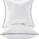 20x20 Inch Pillow Inserts Set of 2-100% Cotton Cover, Square Decorative Throw Pillows for Couch, Sofa, Chair, or Bed (2 Pack, 20x20 Inch)