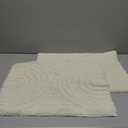 SHACOS Boho Small Bathroom Rugs 16"x24" Extra Soft Absorbent Microfiber Bath Mats Home Decor Non Slip Carpet Machine Washable Shaggy Bath Rugs for Shower Bathtub Floor, White 1'4" x 2'