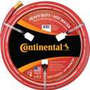 Continental Premium Garden Red Heavy Duty Hot Water Garden Hose, 5/8in Inside Diameter x 50ft Length, Male x Female Garden Hose Thread