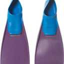 Sporti Adult-Kids Swim Fins for Pool Lap Swimming - Long Floating Fins for Swimming & Snorkeling - Swim Flippers for Training (Youth 3-4 / W 5, Purple-Blue)